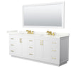 Custom image for White with Brushed Gold Trim / Giotto Quartz / 70