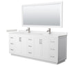 Custom image for White with Brushed Nickel Trim / Carrara Cultured Marble / 70