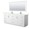 Custom image for White with Brushed Nickel Trim / Giotto Quartz / 70