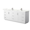 Custom image for White with Brushed Nickel Trim / Giotto Quartz / No Mirror