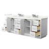 Custom image for White with Brushed Nickel Trim / Giotto Quartz / No Mirror