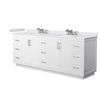 Custom image for White with Brushed Nickel Trim / White Cultured Marble / No Mirror