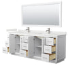 Custom image for White with Brushed Nickel Trim / White Quartz / 70