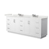 Custom image for White with Brushed Nickel Trim / White Quartz / No Mirror