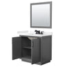 Custom image for Dark Gray with Matte Black Trim / Carrara Cultured Marble / 34