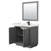 Custom image for Dark Gray with Matte Black Trim / White Quartz / 34