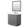 Custom image for Dark Gray with Satin Bronze Trim / Giotto Quartz / 34