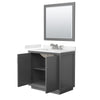 Custom image for Dark Gray with Brushed Nickel Trim / Carrara Cultured Marble / 34