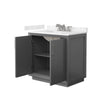 Custom image for Dark Gray with Brushed Nickel Trim / Carrara Cultured Marble / No Mirror