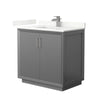 Custom image for Dark Gray with Brushed Nickel Trim / Giotto Quartz / No Mirror