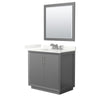 Custom image for Dark Gray with Brushed Nickel Trim / Giotto Quartz / 34