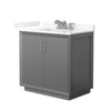 Custom image for Dark Gray with Brushed Nickel Trim / Giotto Quartz / No Mirror