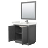 Custom image for Dark Gray with Brushed Nickel Trim / White Quartz / 34
