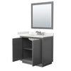 Custom image for Dark Gray with Brushed Nickel Trim / White Quartz / 34