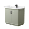 Custom image for Light Green with Matte Black Trim / Carrara Cultured Marble / No Mirror