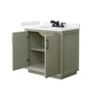 Custom image for Light Green with Matte Black Trim / Carrara Cultured Marble / No Mirror