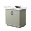 Custom image for Light Green with Matte Black Trim / Carrara Cultured Marble / No Mirror