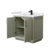 Custom image for Light Green with Matte Black Trim / White Cultured Marble / No Mirror