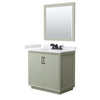 Custom image for Light Green with Matte Black Trim / White Cultured Marble / 34