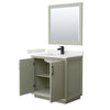 Custom image for Light Green with Matte Black Trim / White Quartz / 34