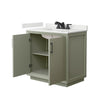 Custom image for Light Green with Matte Black Trim / White Quartz / No Mirror