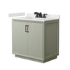 Custom image for Light Green with Matte Black Trim / White Quartz / No Mirror