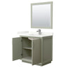 Custom image for Light Green with Brushed Nickel Trim / Giotto Quartz / 34