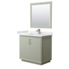 Custom image for Light Green with Brushed Nickel Trim / White Cultured Marble / 34