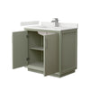 Custom image for Light Green with Brushed Nickel Trim / White Quartz / No Mirror