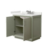 Custom image for Light Green with Brushed Nickel Trim / White Quartz / No Mirror