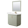 Custom image for Light Green with Satin Bronze Trim / Carrara Cultured Marble / 34