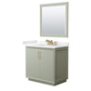Custom image for Light Green with Satin Bronze Trim / Carrara Cultured Marble / 34