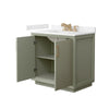 Custom image for Light Green with Satin Bronze Trim / Carrara Cultured Marble / No Mirror