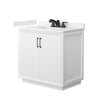 Custom image for White with Matte Black Trim / Carrara Cultured Marble / No Mirror