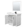 Custom image for White with Matte Black Trim / White Cultured Marble / 34