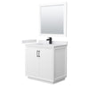Custom image for White with Matte Black Trim / White Cultured Marble / 34