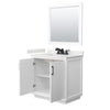 Custom image for White with Matte Black Trim / White Quartz / 34