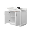 Custom image for White with Matte Black Trim / White Quartz / No Mirror