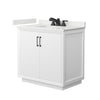 Custom image for White with Matte Black Trim / White Quartz / No Mirror