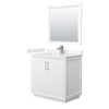 Custom image for White with Brushed Nickel Trim / Carrara Cultured Marble / 34