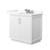 Custom image for White with Brushed Nickel Trim / Giotto Quartz / No Mirror