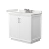 Custom image for White with Brushed Nickel Trim / White Quartz / No Mirror