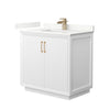 Custom image for White with Satin Bronze Trim / Giotto Quartz / No Mirror