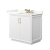 Custom image for White with Satin Bronze Trim / Giotto Quartz / No Mirror