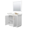 Custom image for White with Satin Bronze Trim / White Quartz / 34
