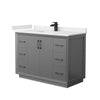 Custom image for Dark Gray with Matte Black Trim / White Cultured Marble / No Mirror