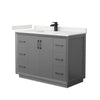 Custom image for Dark Gray with Matte Black Trim / White Quartz / No Mirror