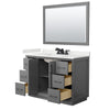 Custom image for Dark Gray with Matte Black Trim / White Quartz / 46