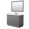 Custom image for Dark Gray with Satin Bronze Trim / Carrara Cultured Marble / 46