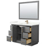 Custom image for Dark Gray with Satin Bronze Trim / Giotto Quartz / 46